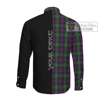 Wilson Tartan Long Sleeve Button Shirt with Family Crest and Half Of Me Style Men's Shirt - Tartanvibesclothing Shop