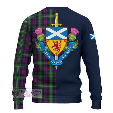 Tartan Vibes Clothing Wilson Tartan Knitted Sweater with Scottish Lion Royal Arm Half Style