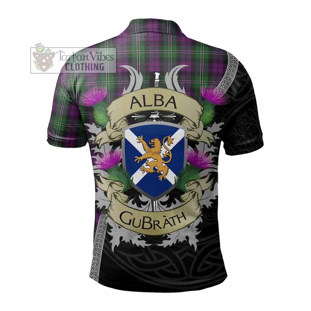 Tartan Vibes Clothing Wilson Tartan Family Crest Polo Shirt Lion Rampant Royal Thistle Shield Celtic Inspired