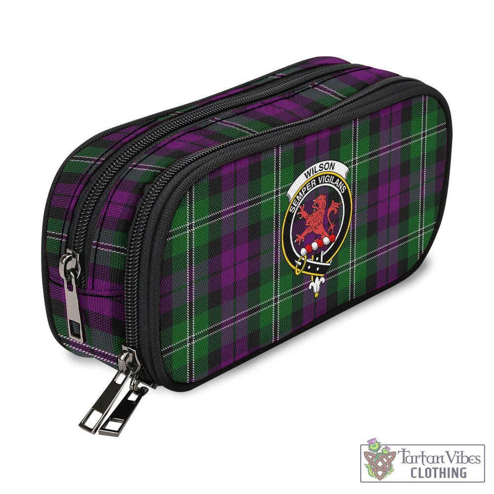 Tartan Vibes Clothing Wilson Tartan Pen and Pencil Case with Family Crest