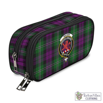 Tartan Vibes Clothing Wilson Tartan Pen and Pencil Case with Family Crest