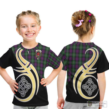Wilson Tartan Kid T-Shirt with Family Crest and Celtic Symbol Style - Tartan Vibes Clothing