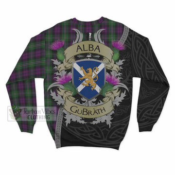 Tartan Vibes Clothing Wilson Tartan Family Crest Sweatshirt Lion Rampant Royal Thistle Shield Celtic Inspired