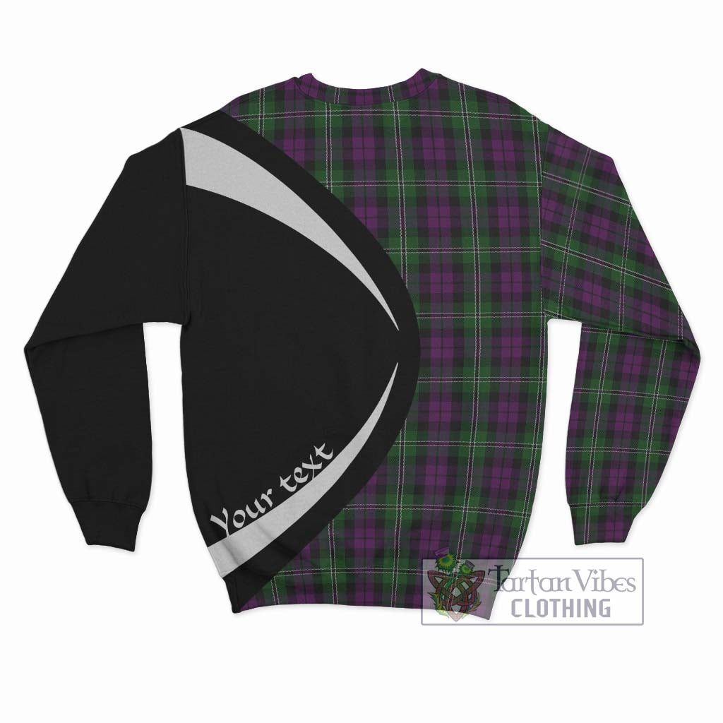 Wilson Tartan Sweatshirt with Family Crest Circle Style - Tartan Vibes Clothing