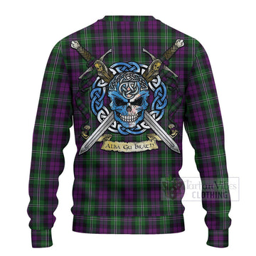 Wilson Tartan Ugly Sweater with Family Crest Celtic Skull Style - Tartan Vibes Clothing