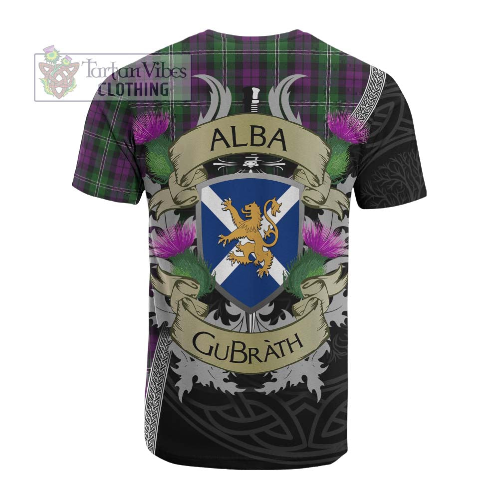 Tartan Vibes Clothing Wilson Tartan Family Crest Cotton T-shirt Lion Rampant Royal Thistle Shield Celtic Inspired