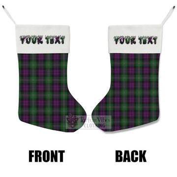 Tartan Vibes Clothing Wilson Tartan Christmas Stocking with Personalized Text