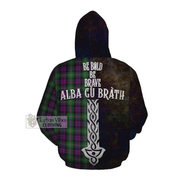 Wilson Tartan Family Crest Cotton Hoodie Alba Gu Brath Be Brave Lion Ancient Style