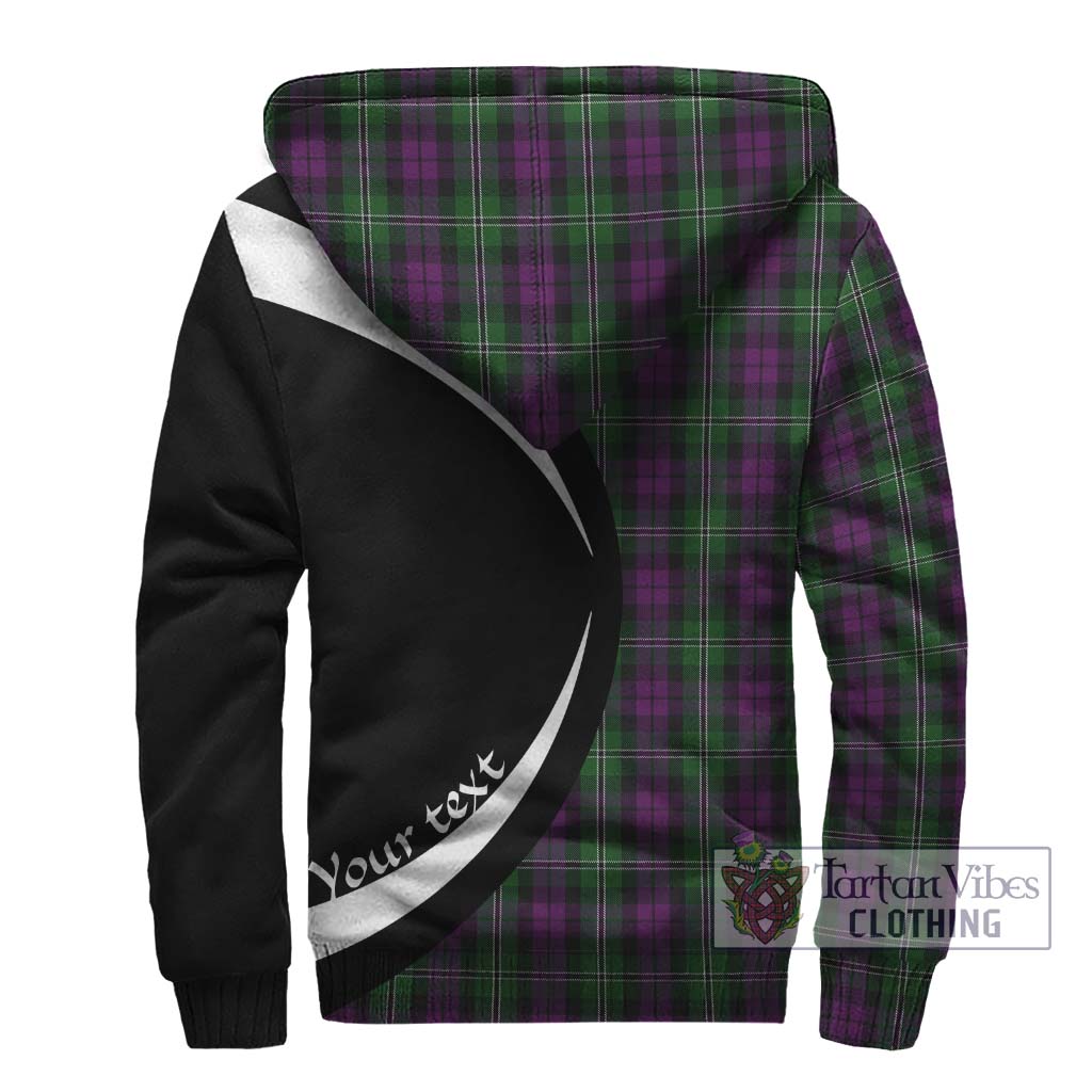 Wilson Tartan Sherpa Hoodie with Family Crest Circle Style - Tartan Vibes Clothing
