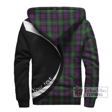 Wilson Tartan Sherpa Hoodie with Family Crest Circle Style - Tartan Vibes Clothing