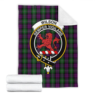 Wilson Tartan Blanket with Family Crest