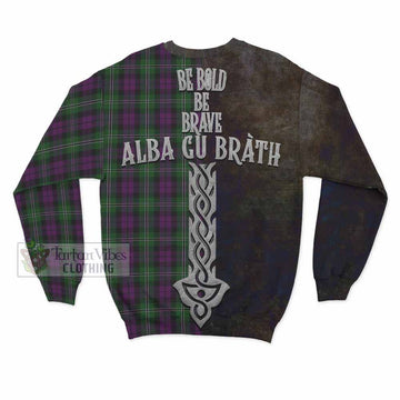 Wilson Tartan Family Crest Sweatshirt Alba Gu Brath Be Brave Lion Ancient Style