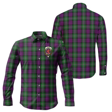 Wilson Tartan Long Sleeve Button Up Shirt with Family Crest