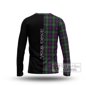 Wilson Tartan Long Sleeve T-Shirt with Family Crest and Half Of Me Style - Tartanvibesclothing Shop