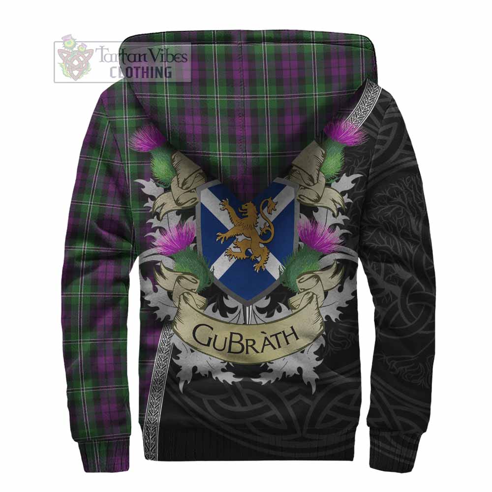 Tartan Vibes Clothing Wilson Tartan Family Crest Sherpa Hoodie Lion Rampant Royal Thistle Shield Celtic Inspired