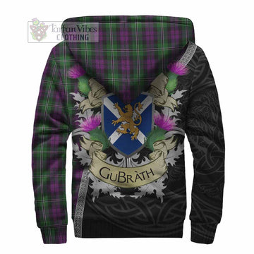 Tartan Vibes Clothing Wilson Tartan Family Crest Sherpa Hoodie Lion Rampant Royal Thistle Shield Celtic Inspired