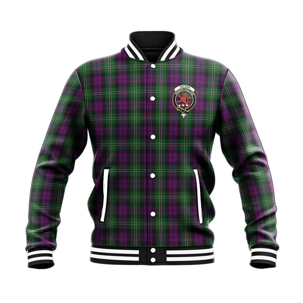 Wilson Tartan Baseball Jacket with Family Crest - Tartan Vibes Clothing