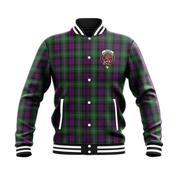 Wilson Tartan Baseball Jacket with Family Crest - Tartan Vibes Clothing