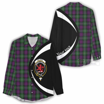 Tartan Vibes Clothing Wilson Tartan Women's Casual Shirt with Family Crest Circle Style