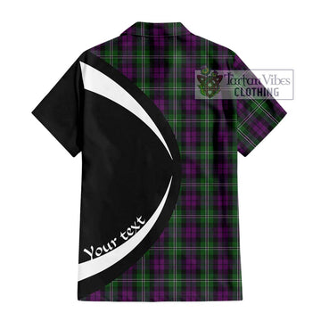 Wilson Tartan Short Sleeve Button Up with Family Crest Circle Style - Tartan Vibes Clothing