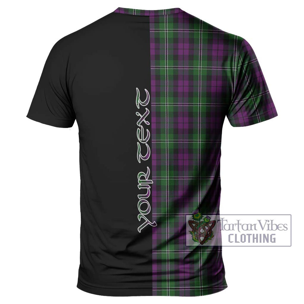 Wilson Tartan T-Shirt with Family Crest and Half Of Me Style - Tartanvibesclothing Shop
