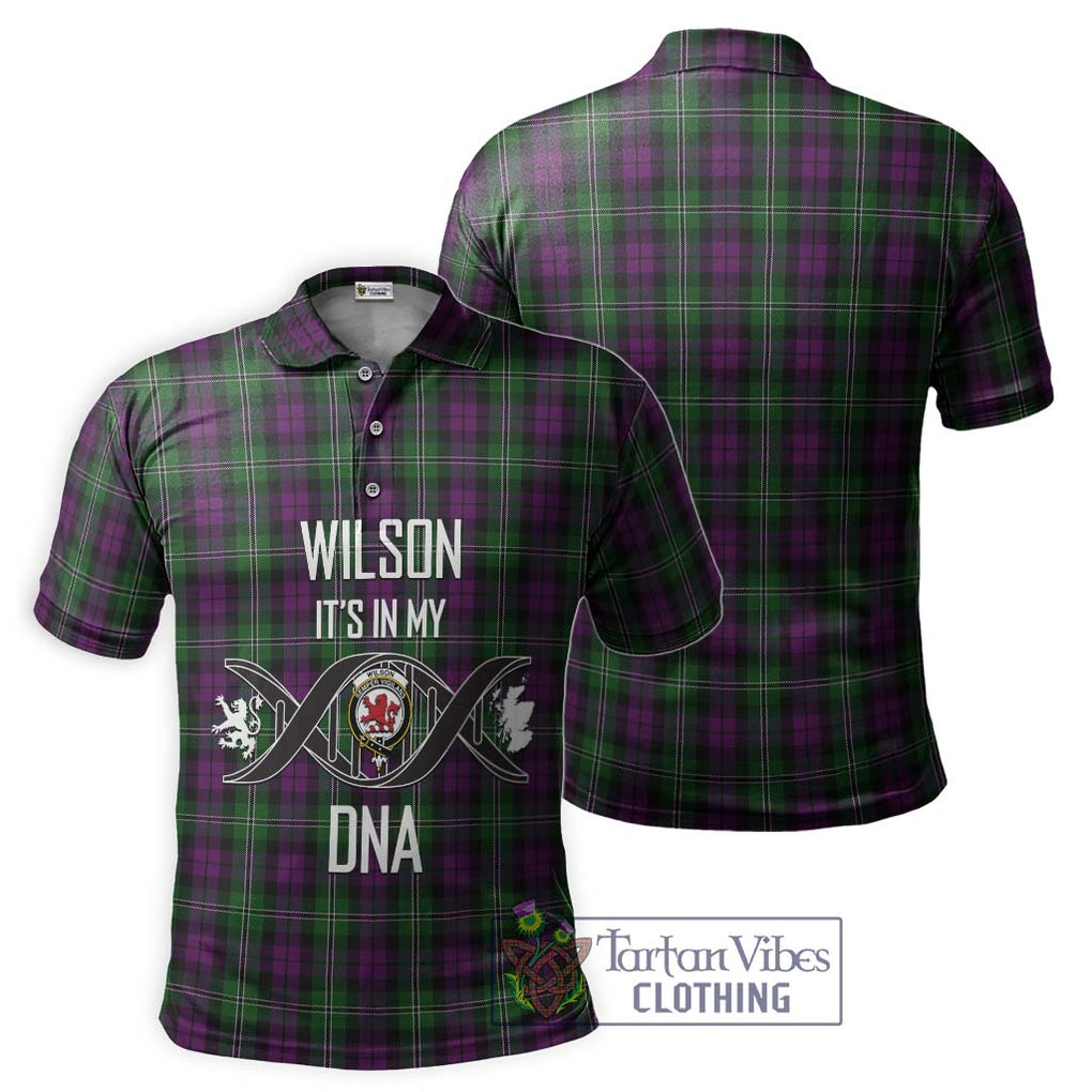 Wilson Tartan Polo Shirt with Family Crest DNA In Me Style - Tartanvibesclothing Shop