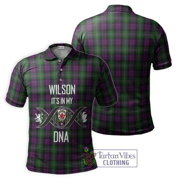 Wilson Tartan Polo Shirt with Family Crest DNA In Me Style - Tartanvibesclothing Shop