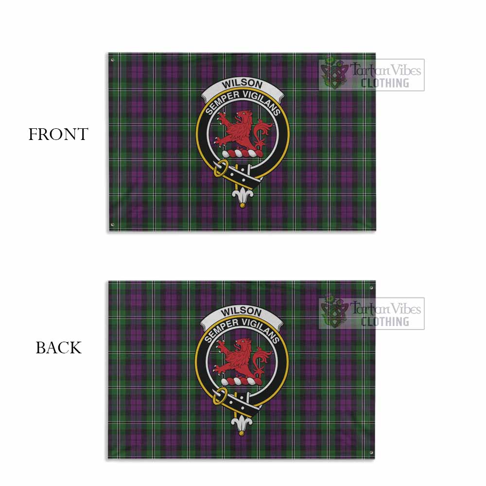 Tartan Vibes Clothing Wilson Tartan House Flag with Family Crest