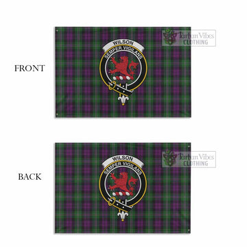 Tartan Vibes Clothing Wilson Tartan House Flag with Family Crest