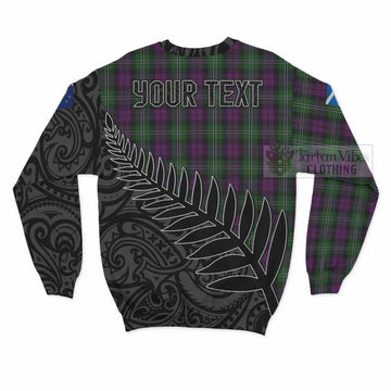 Tartan Vibes Clothing Wilson Crest Tartan Sweatshirt with New Zealand Silver Fern Half Style