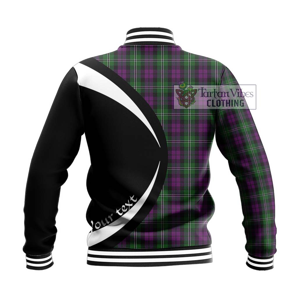 Wilson Tartan Baseball Jacket with Family Crest Circle Style - Tartan Vibes Clothing
