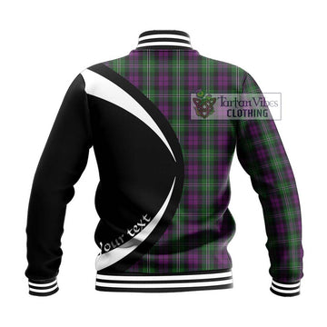 Wilson Tartan Baseball Jacket with Family Crest Circle Style - Tartan Vibes Clothing