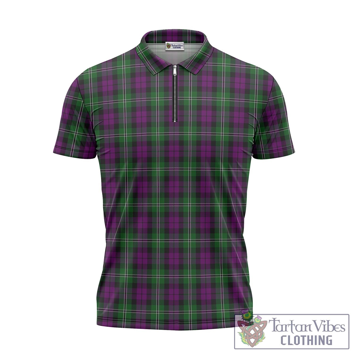Tartan Vibes Clothing Wilson Tartan Zipper Polo Shirt