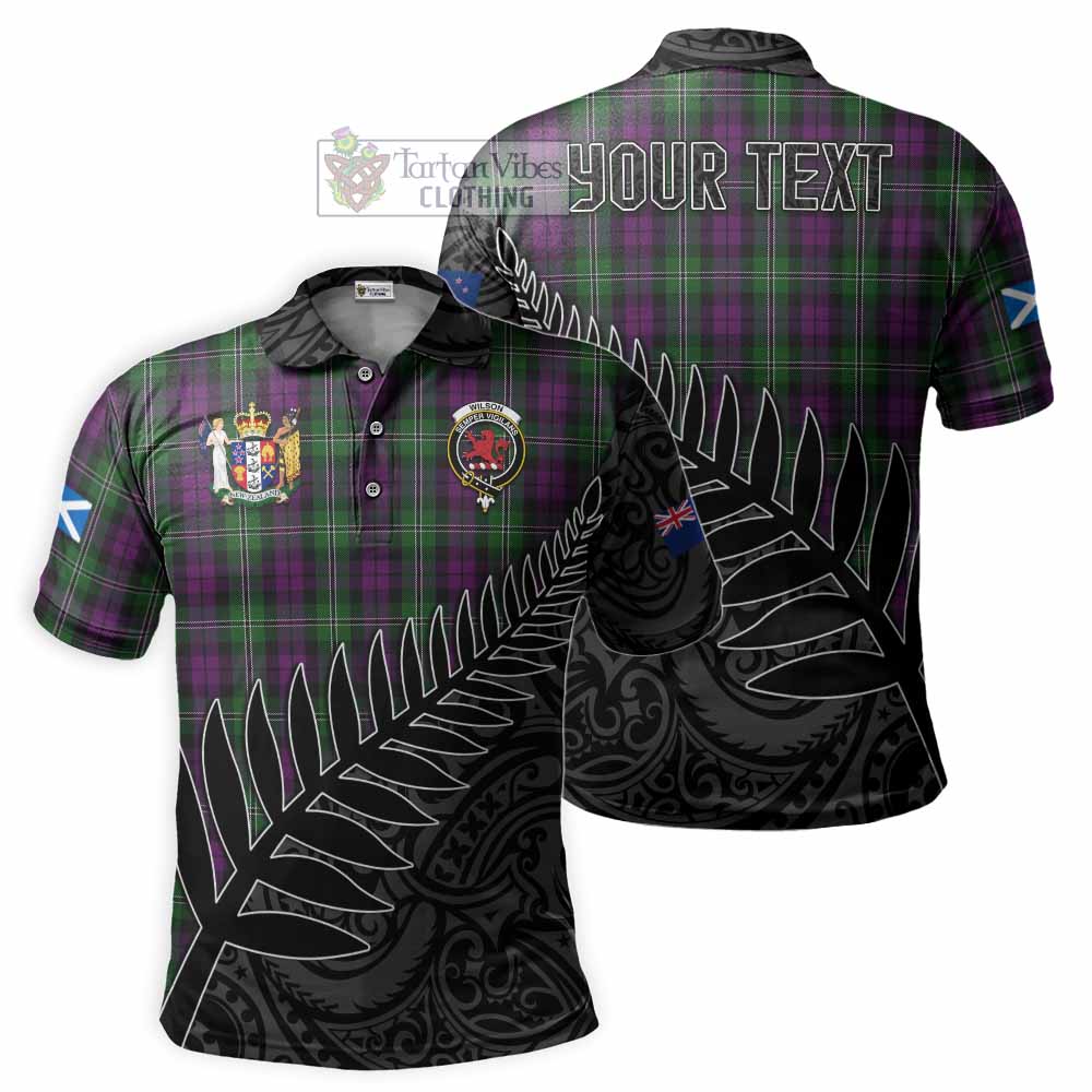 Wilson Crest Tartan Polo Shirt with New Zealand Silver Fern Half Style
