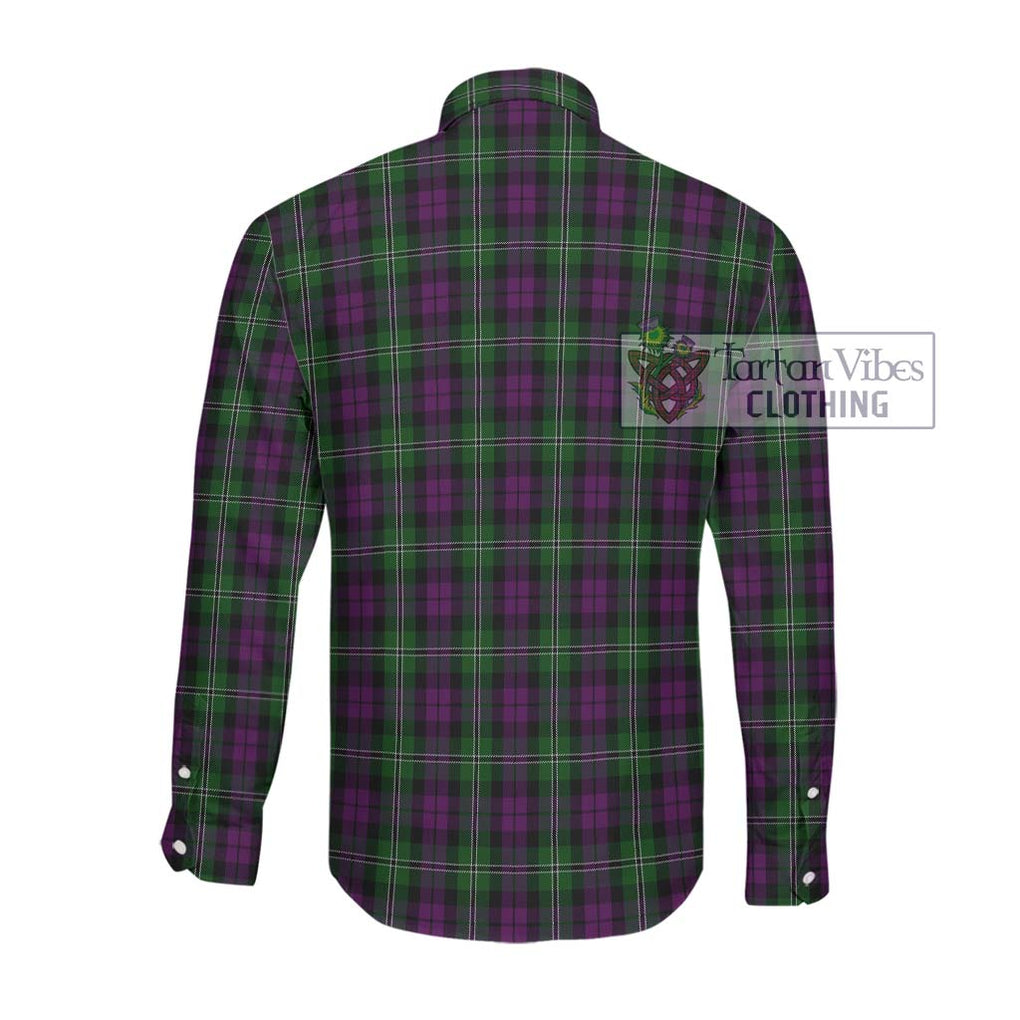 Wilson Tartan Long Sleeve Button Shirt with Family Crest DNA In Me Style - Tartanvibesclothing Shop