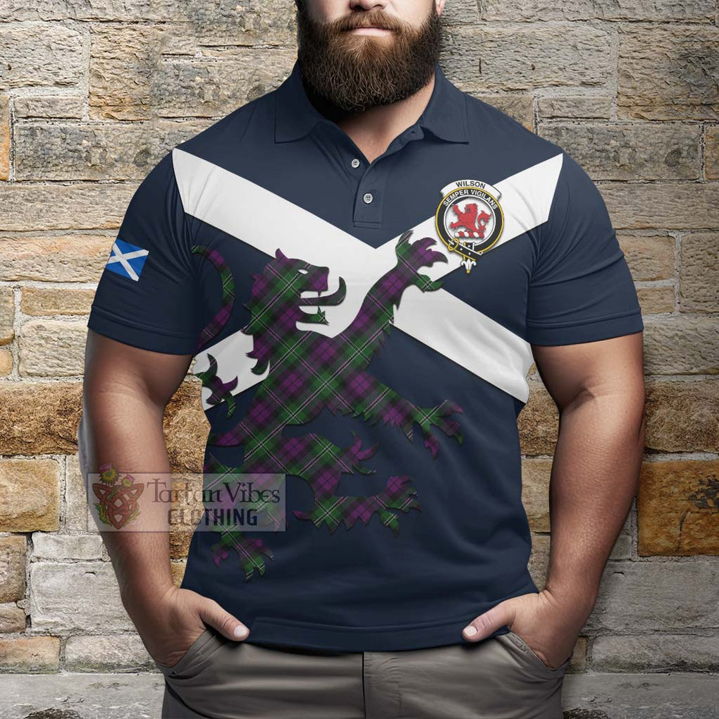 Tartan Vibes Clothing Wilson Tartan Lion Rampant Polo Shirt – Proudly Display Your Heritage with Alba Gu Brath and Clan Name