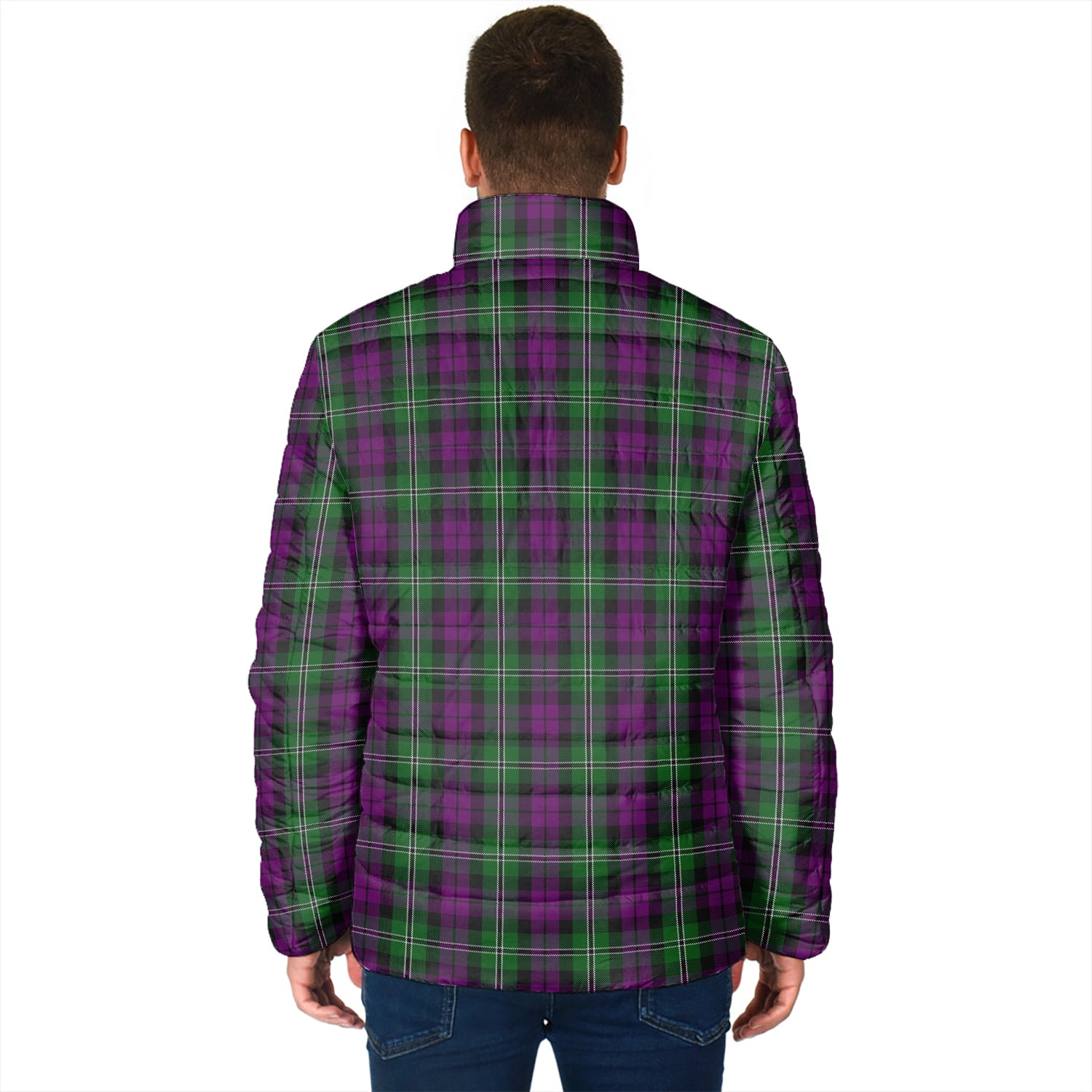 Wilson Tartan Padded Jacket with Family Crest - Tartan Vibes Clothing