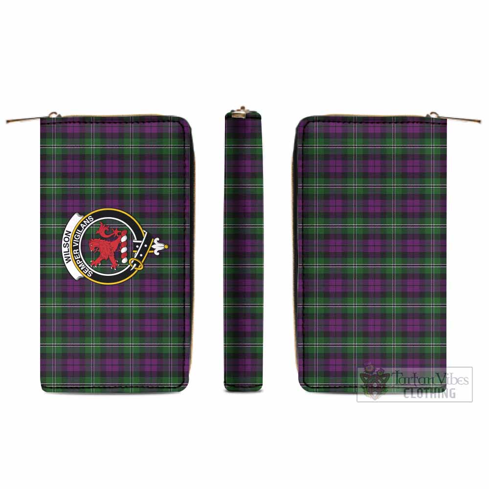 Tartan Vibes Clothing Wilson Tartan Women's Leather Wallet with Family Crest