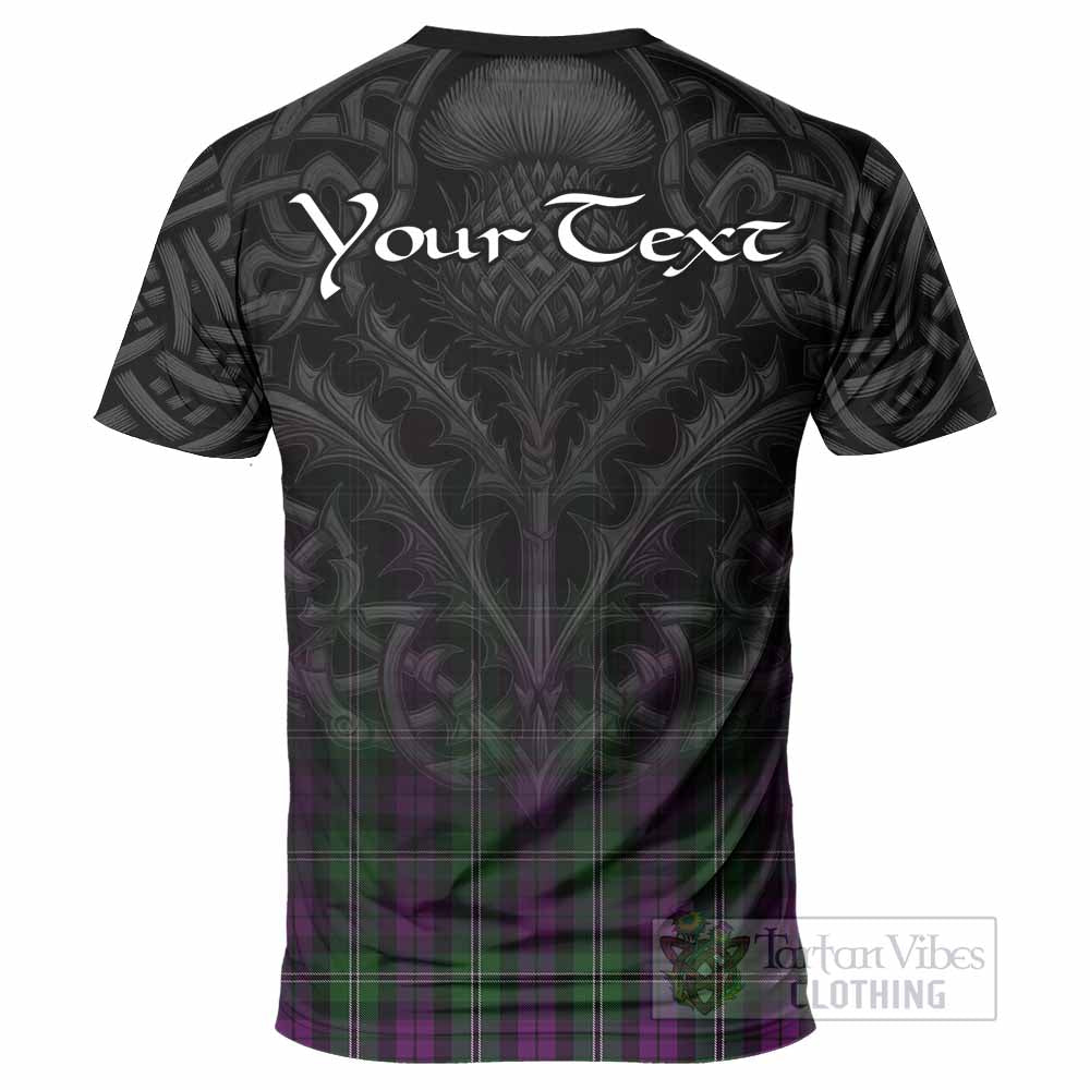 Tartan Vibes Clothing Wilson Tartan T-Shirt with Family Crest Celtic Thistle Vibes