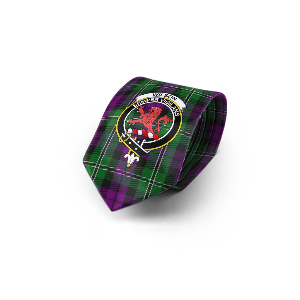 Wilson Tartan Classic Necktie with Family Crest - Tartan Vibes Clothing