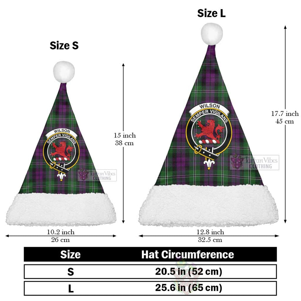 Tartan Vibes Clothing Wilson Tartan Christmas Santa Hats with Family Crest