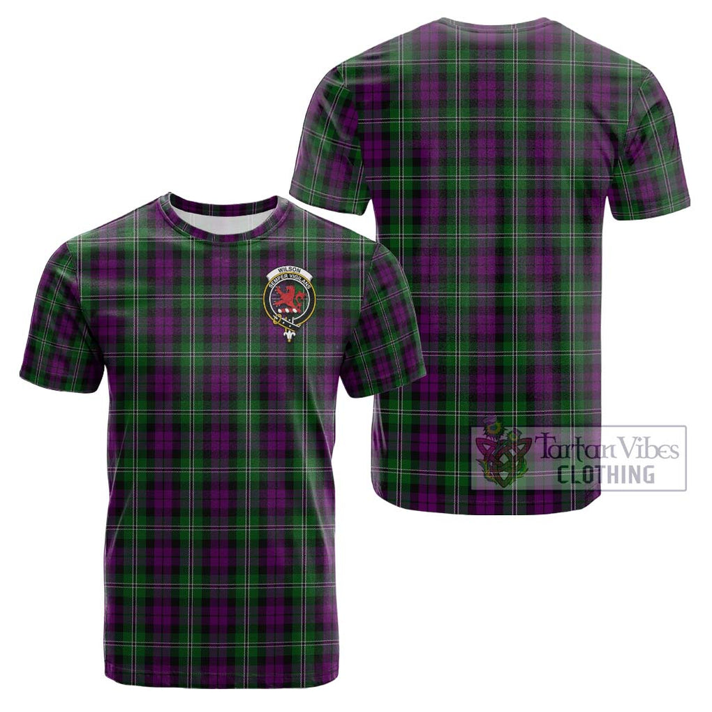 Wilson Tartan Cotton T-Shirt with Family Crest Kid's Shirt - Tartanvibesclothing Shop