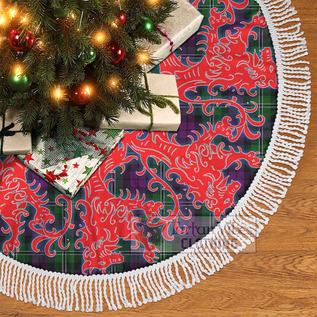 Tartan Vibes Clothing Wilson Tartan Christmas Tree Skirt Lion Rampant Style
