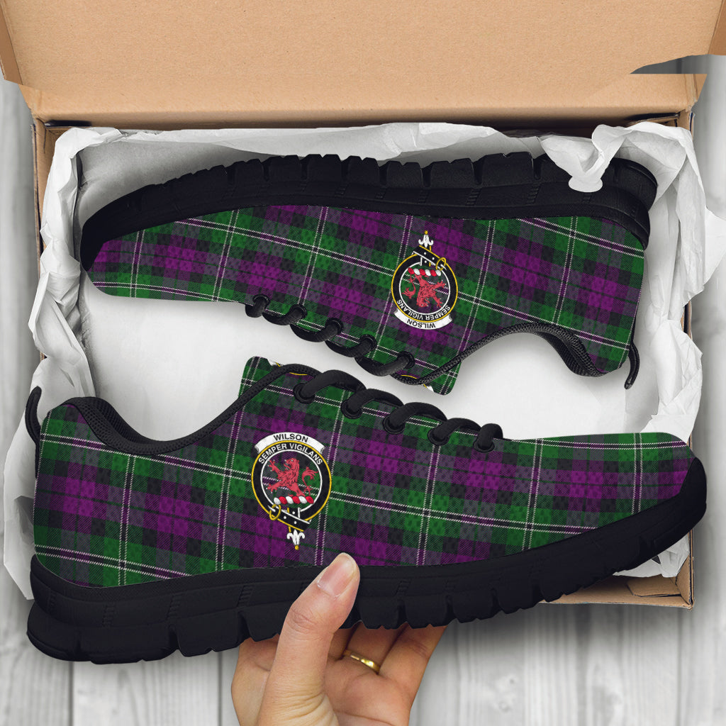 Wilson Tartan Sneakers with Family Crest - Tartan Vibes Clothing