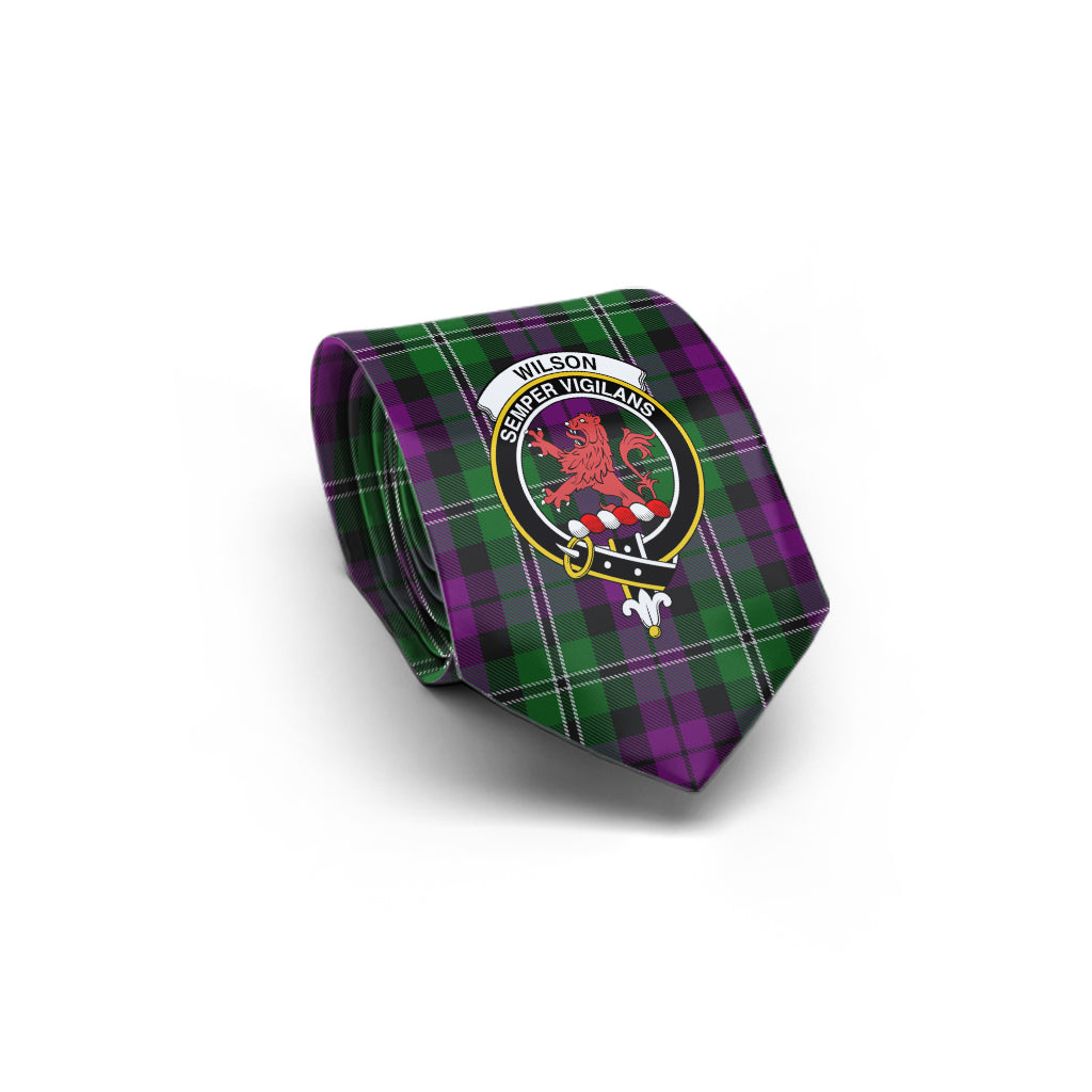 Wilson Tartan Classic Necktie with Family Crest - Tartan Vibes Clothing