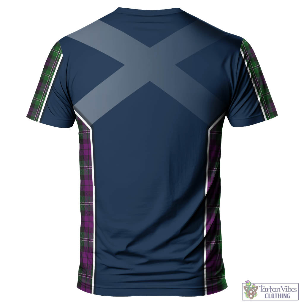 Tartan Vibes Clothing Wilson Tartan T-Shirt with Family Crest and Lion Rampant Vibes Sport Style
