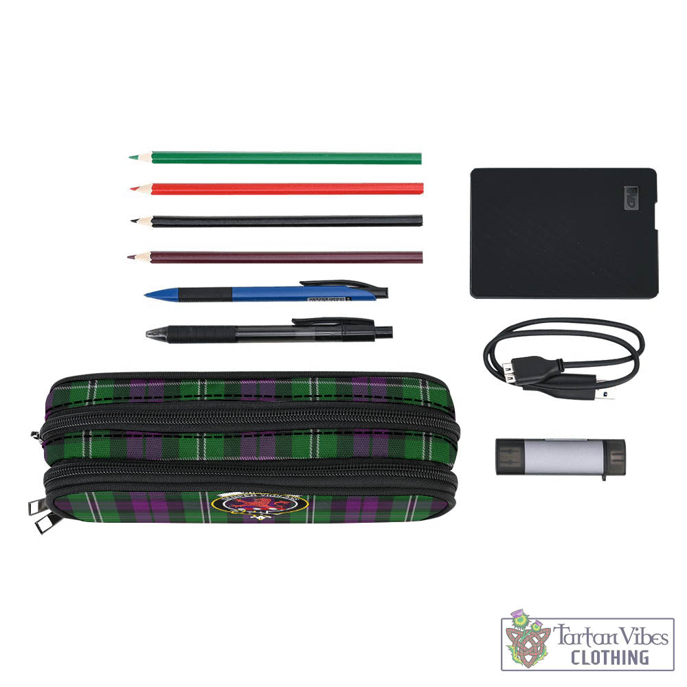 Tartan Vibes Clothing Wilson Tartan Pen and Pencil Case with Family Crest