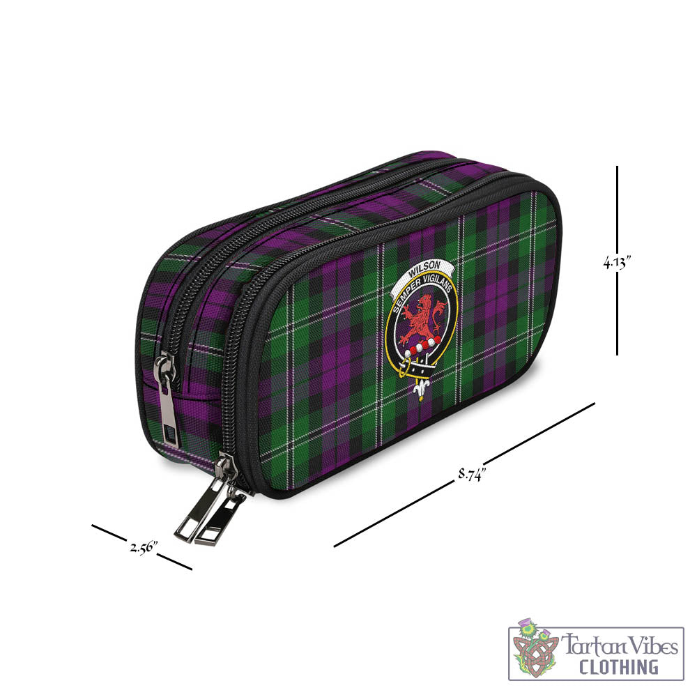 Tartan Vibes Clothing Wilson Tartan Pen and Pencil Case with Family Crest