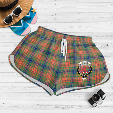 Wilson Ancient Tartan Womens Shorts with Family Crest
