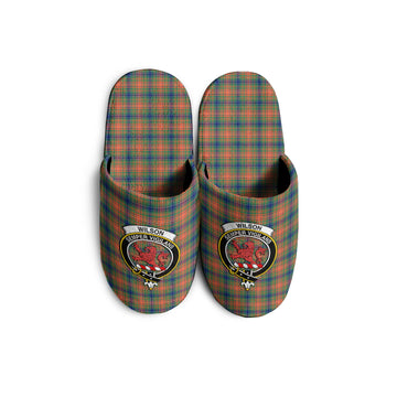 Wilson Ancient Tartan Home Slippers with Family Crest